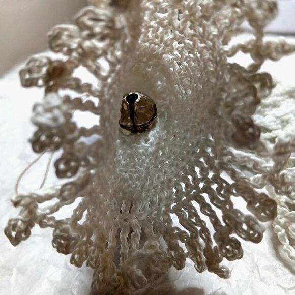 Handmade  Crochet Angel Ornaments-Set of 3 Vintage White Christmas Angels - Picture 12 of 12